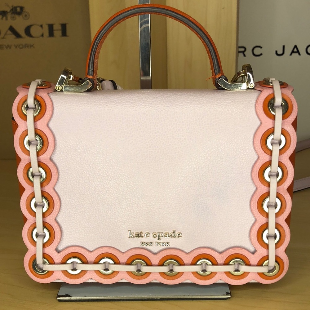 Kate Spade Pink and Orange Scalloped Bag